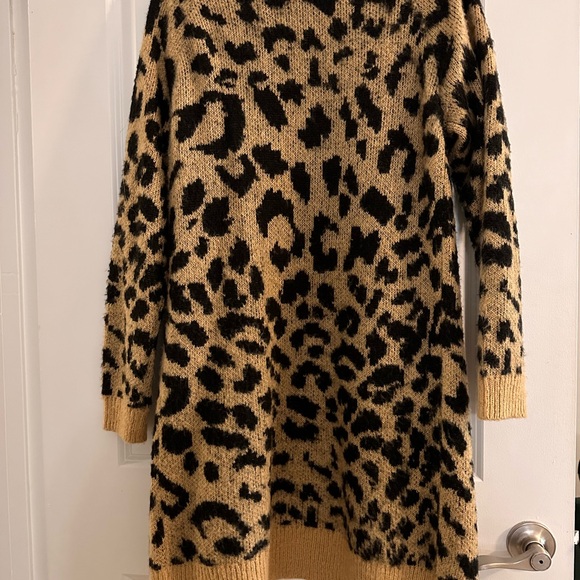 BP. Leopard print long and open cardigan Sz M - Picture 6 of 9